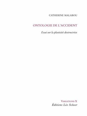 cover image of Ontologie de l'accident